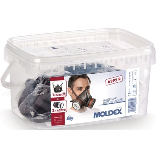 Moldex 8572 Serie 8000 Atemschutzmaske im Set A2 P2 R D nach EN 140