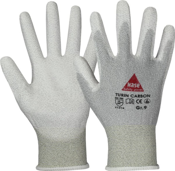 Hase TURIN CARBON Antistatic Nylon/Carbon-Strickhandschuh