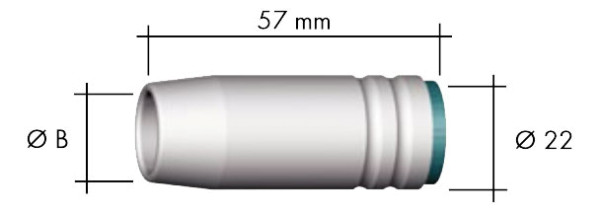 Gasdüse konisch 56,8mm NW Ø15