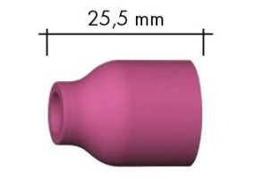 Gasdüse für Gaslinse Größe 4 Ø 6,5 mm Länge 25,5 mm 53N58