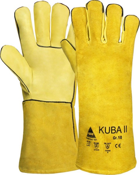 Hase KUBA II Schweisserhandschuh aus Rindspaltleder, gelb