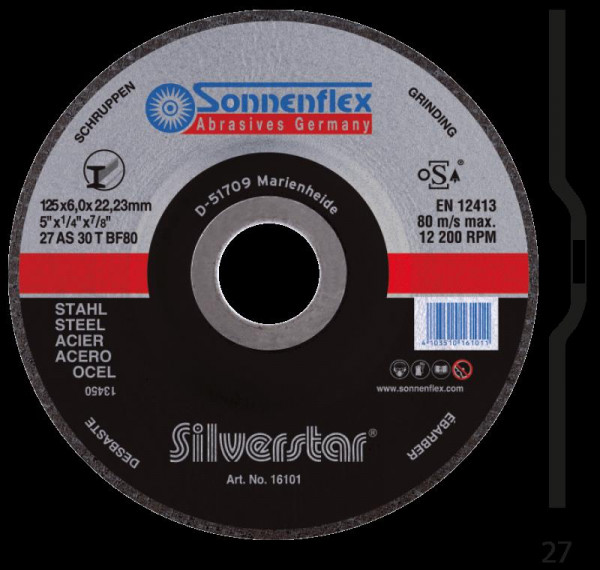Sonnenflex Silverstar Schruppscheibe Stahl/Grauguss
