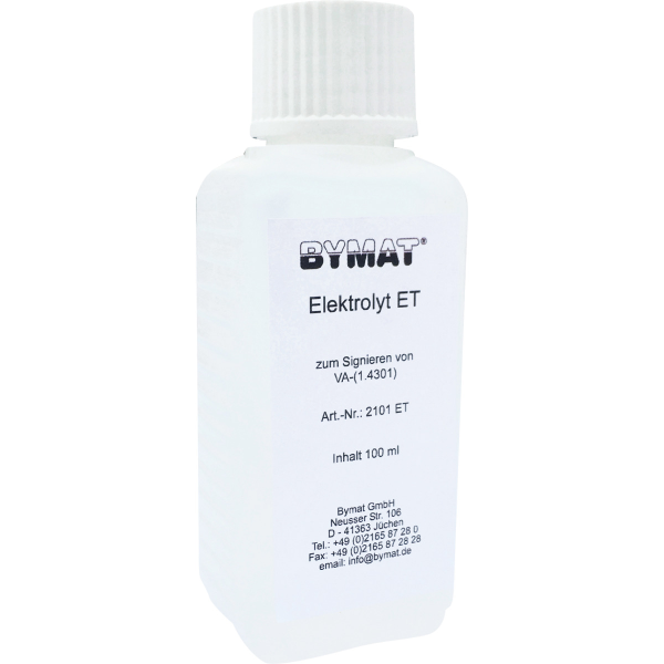 Bymat Elektrolyt EC-S zum dunkel Signieren von Edelstahl 1.4016
